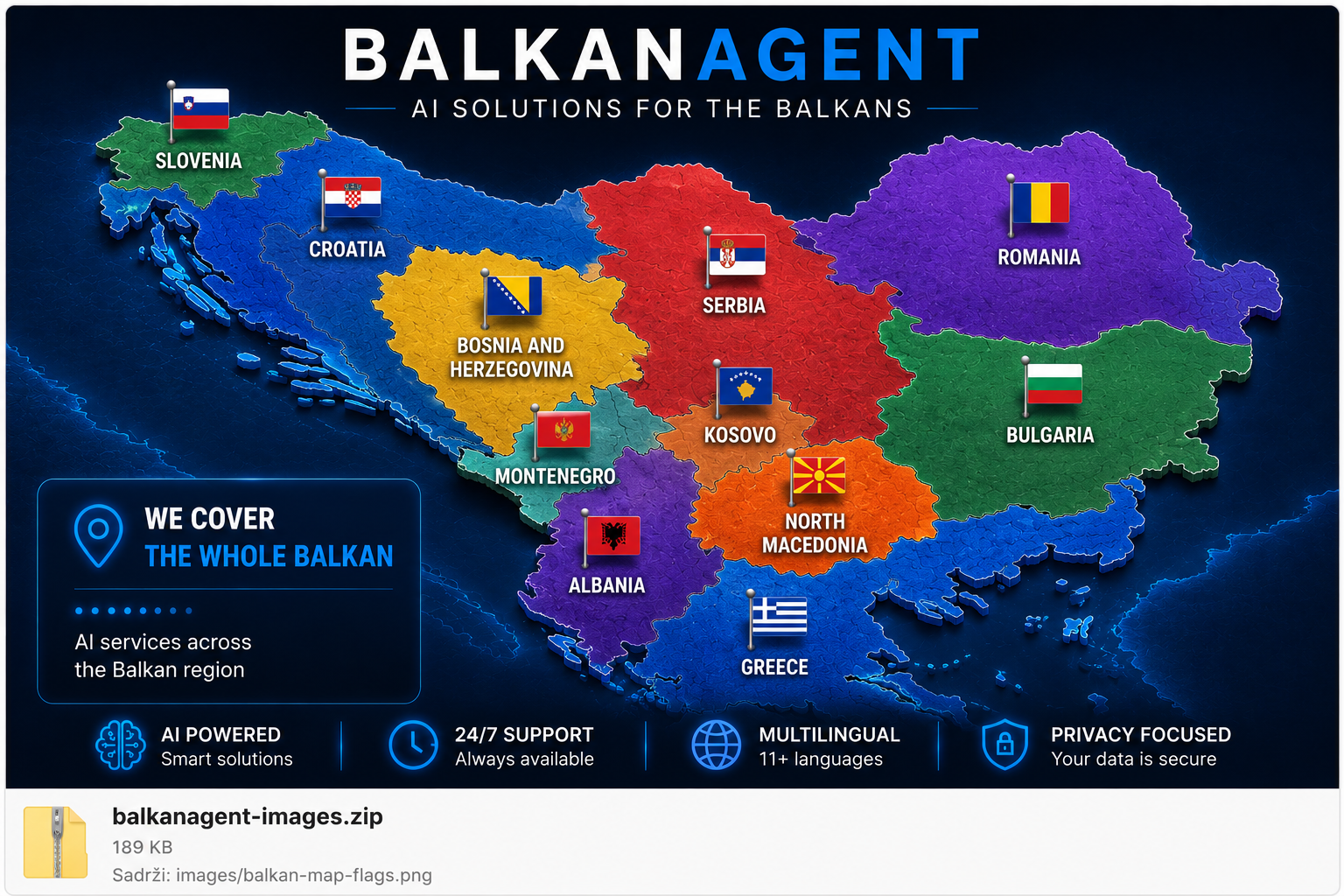 BalkanAgent coverage map